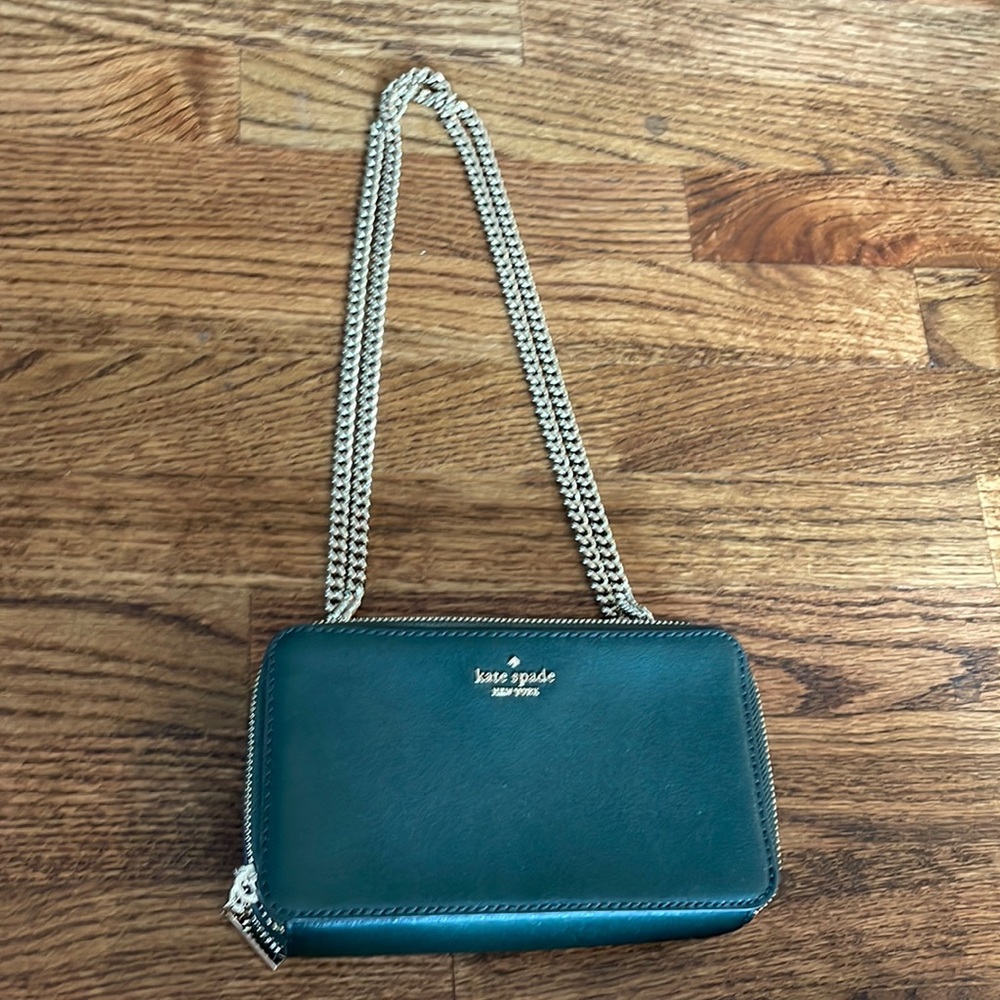 New Kate Spade crossbody dark green bag